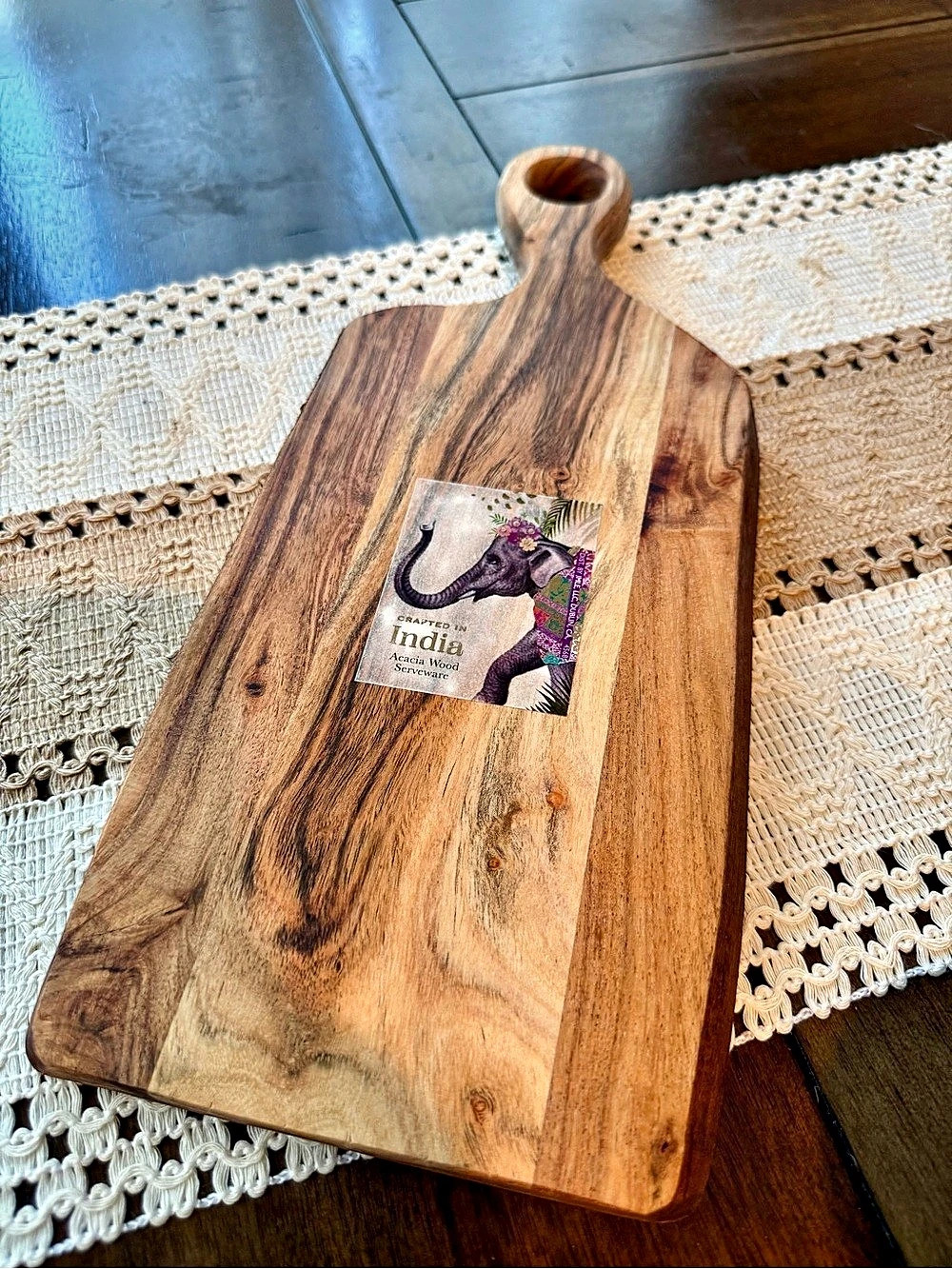 Brown Wood Serving Paddle Board